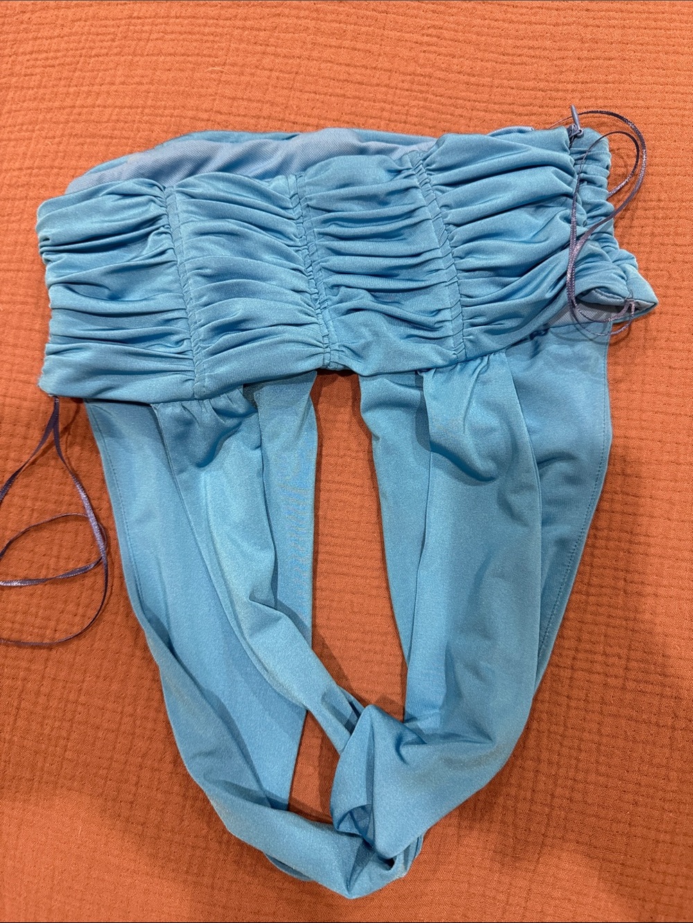 Blue Ruched Halter Top - Zara - Picture 3 of 5